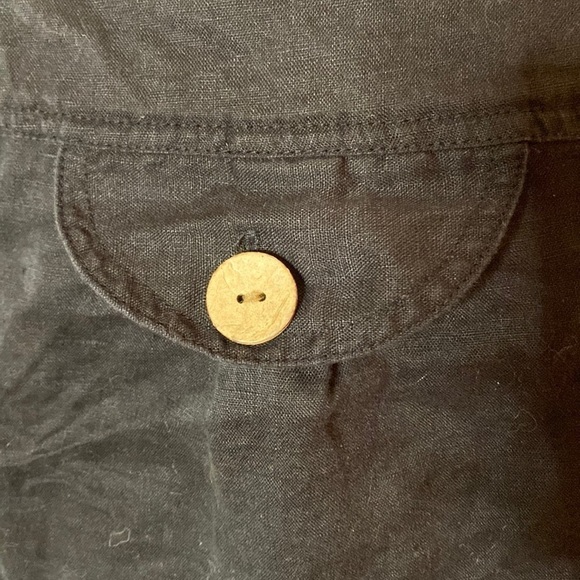 🌹Blu No. 9🌹 100% Linen Top - Picture 5 of 7